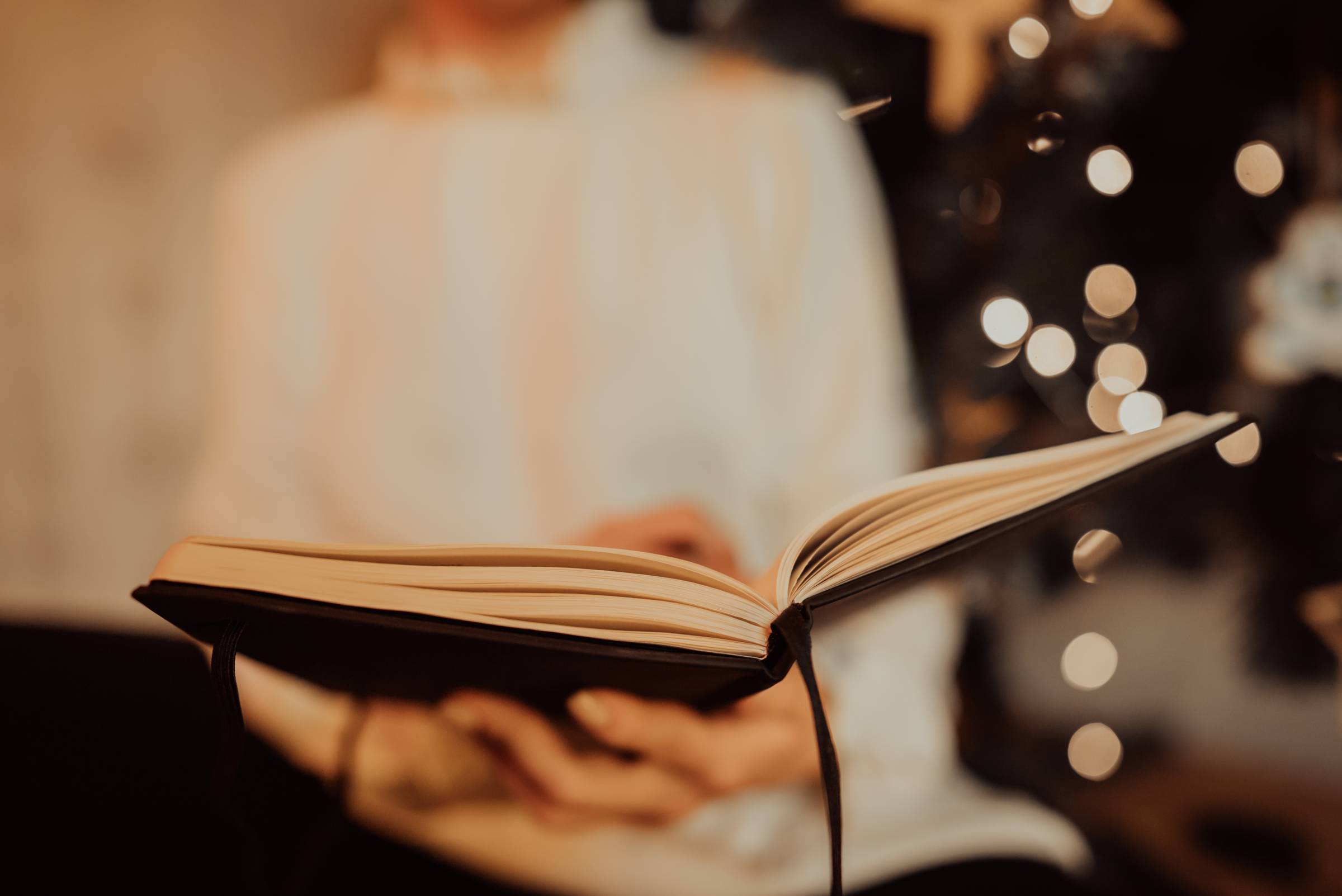 reading a book